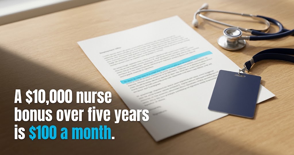 Price the Years, Not the Bonus: What the Rural Health Money Teaches Nurses